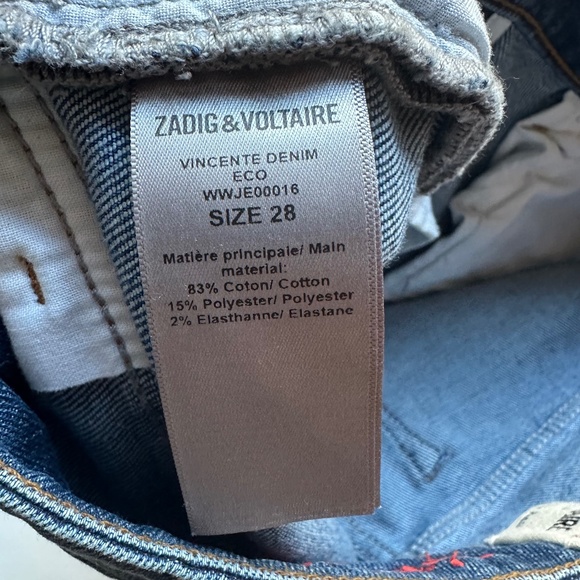 ZADIG&VOLTAIRE Vincente Flared Leg Mid Rise Stretch Denim Jeans - Picture 8 of 10